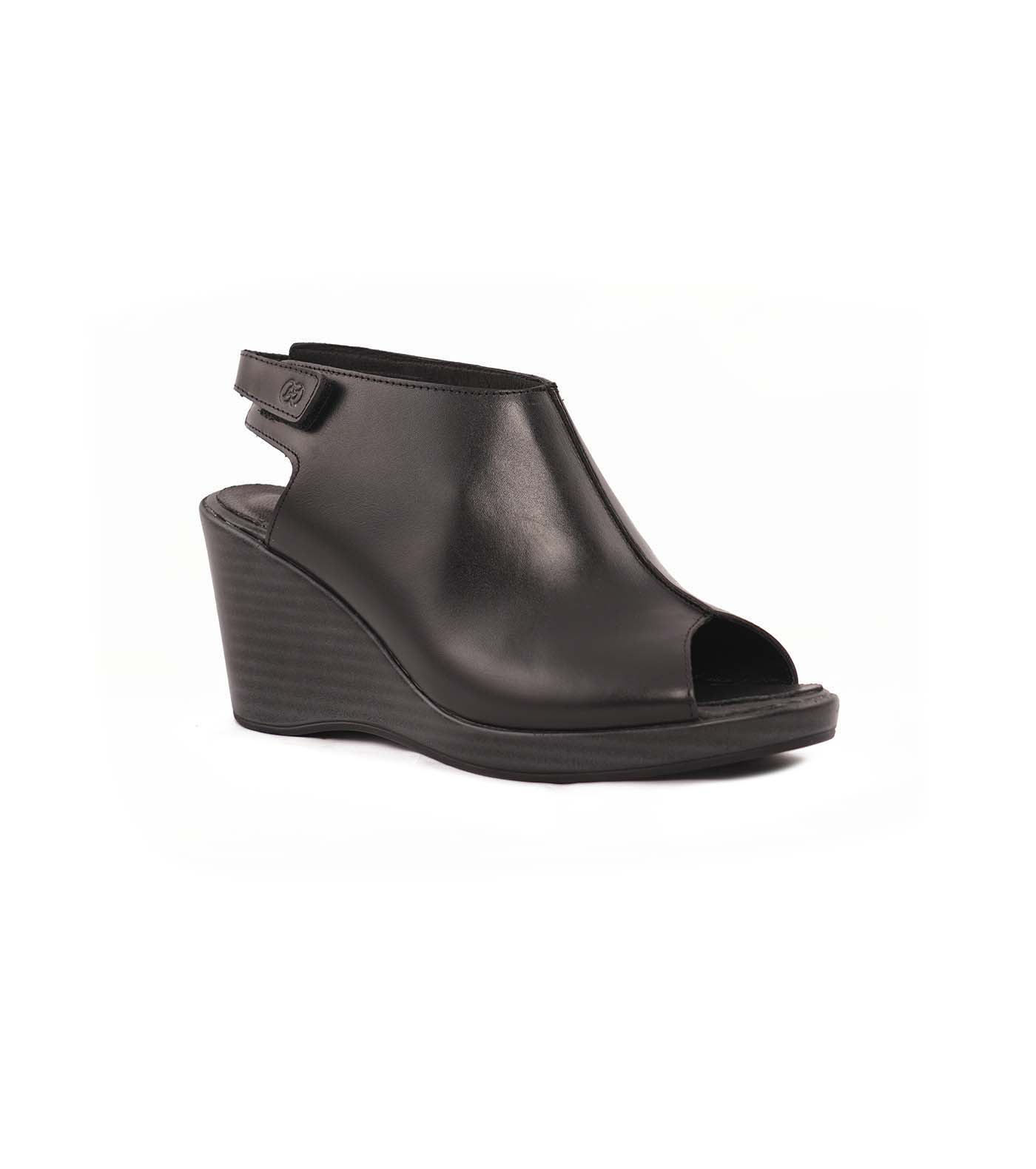 صندل چرمی روزمره زنانه Amstris Peeptoe Back-SPL