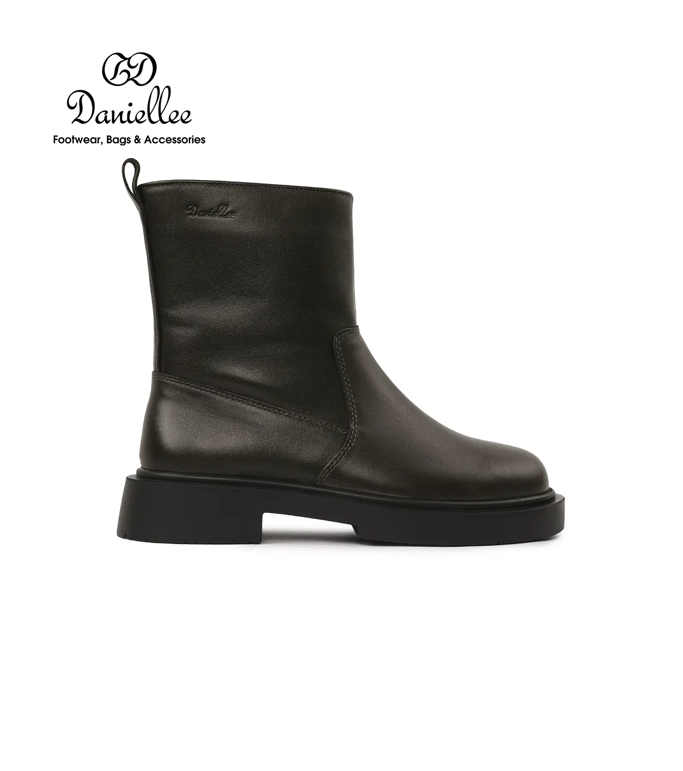 نیم بوت چرمی روزمره زنانه Dina Bootie MC Zip