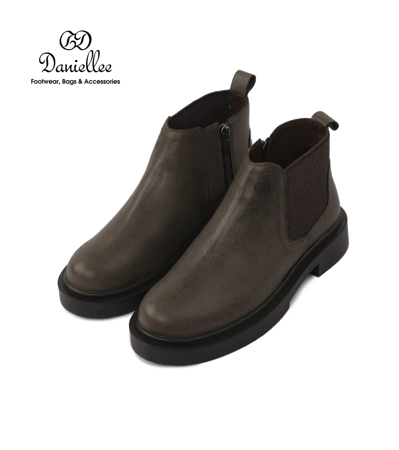 نیم بوت چرمی روزمره زنانه Dina Bootie MC Zip II