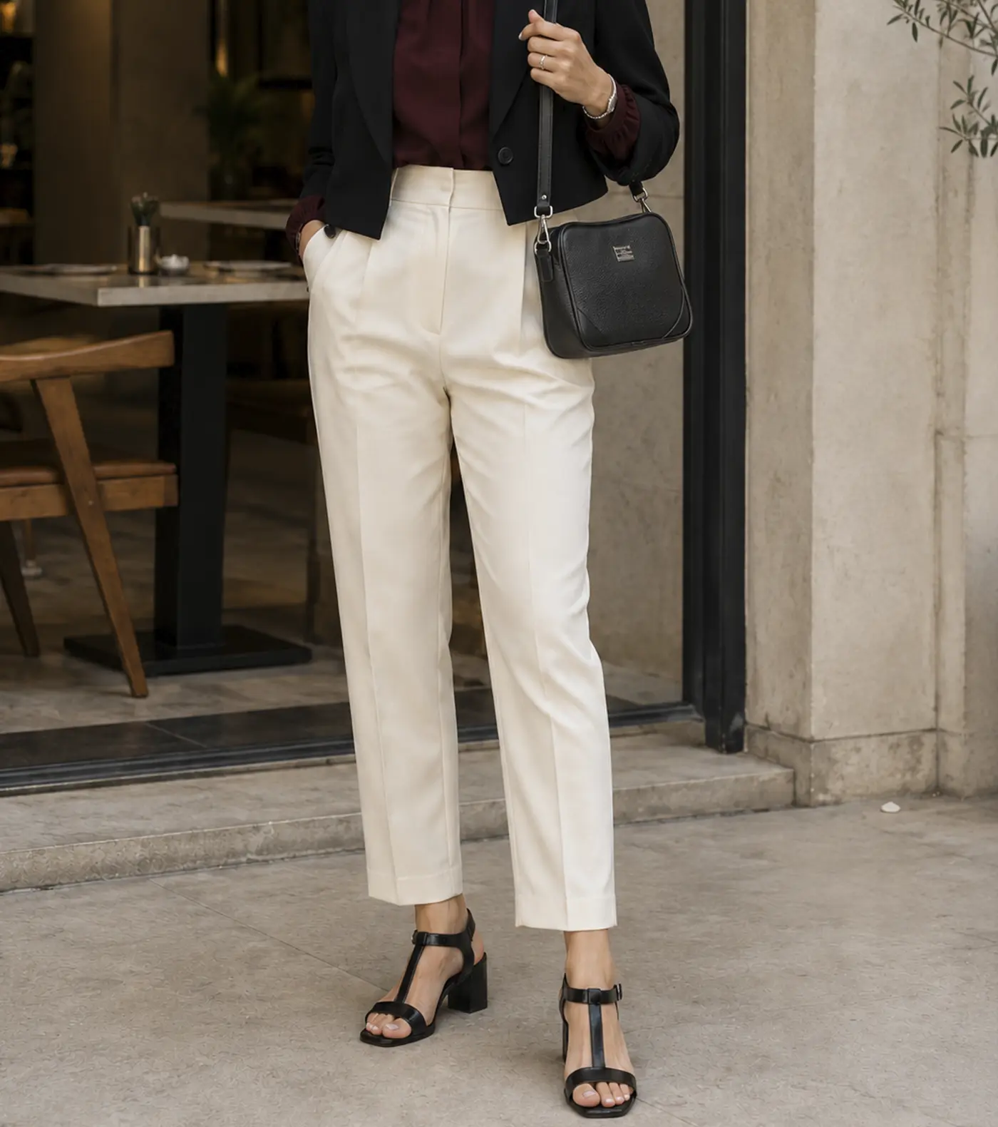 صندل چرمی رسمی زنانه Elin Sandal Tstrap